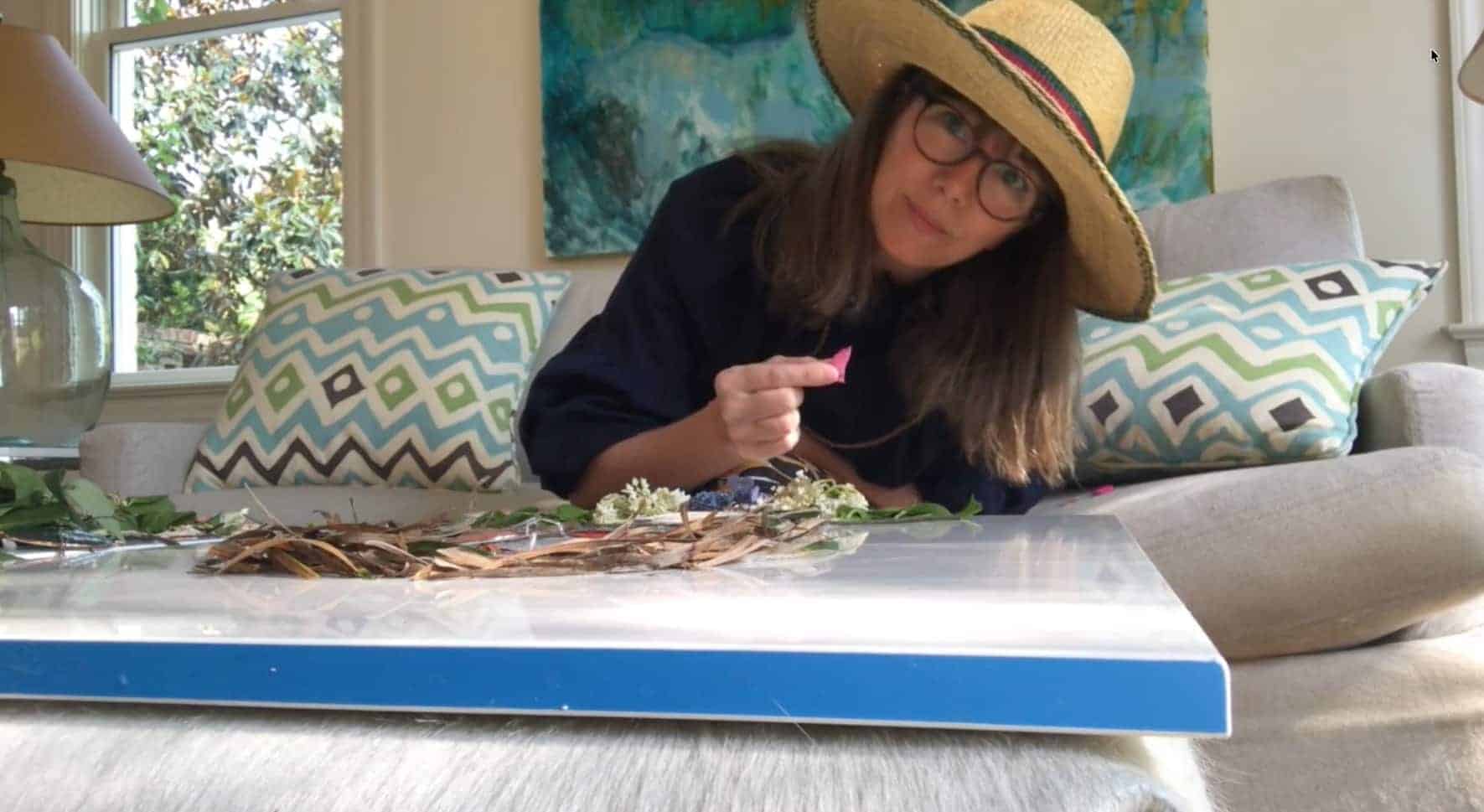 making John Lennon foliage face