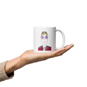 White glossy mug