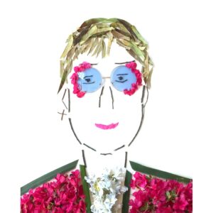 Elton John-foliage-face-by-Caroline-Lord
