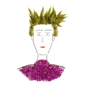 Tilda Swinton foliage face by Caroline Lord