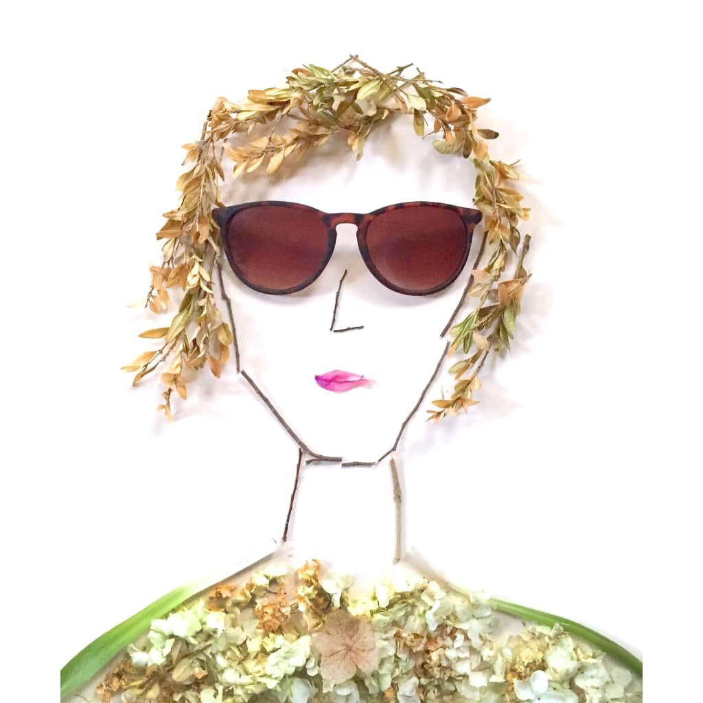 Joan-Didion-foliage-face-by-Caroline-Lord
